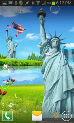 Statue of Liberty Birds LWP android App screenshot 3